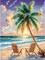 Beach Diamond Painting Kit for Adults – DIY Landscape Gem Art, Full Drill Crystal Diamond Painting for Home Wall Decor & Gifts, 12×16 Inch